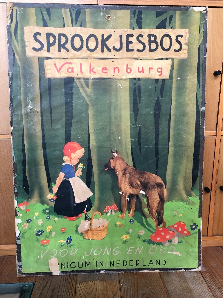 schoolplaat "sprookjesbos Valkenburg", Ophalen of Verzenden, Overige thema's