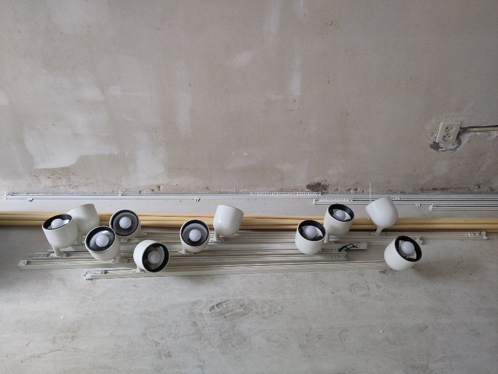 Microrail 2 Lumiance lamp systeem uit jaren '70, Antiek en Kunst, Antiek | Lampen, Ophalen