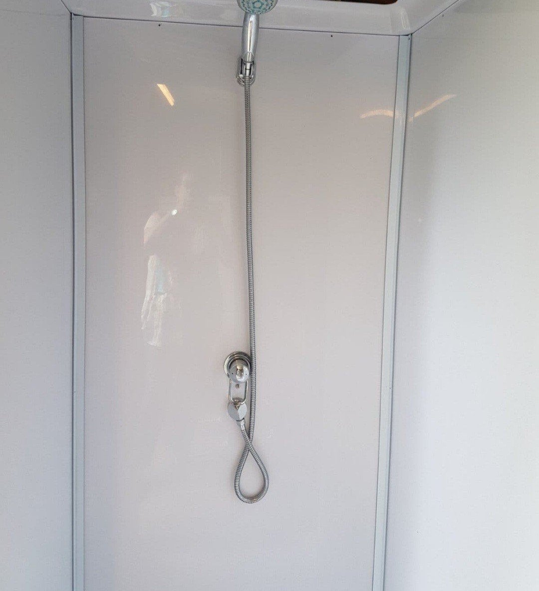 Nooddouche/ mobiele douchecabine met Qlima geiser, Ophalen, Gebruikt, Douche