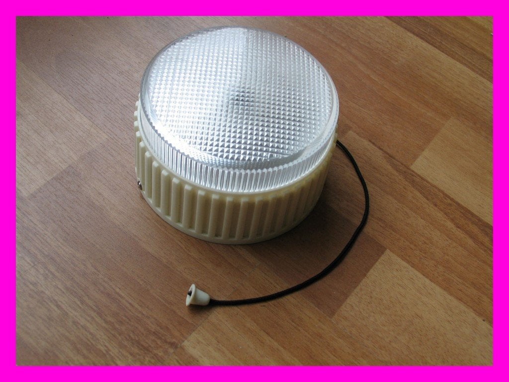 Retro bedlampje nachtlampje treklamp campinglampje lamp, Ophalen of Verzenden