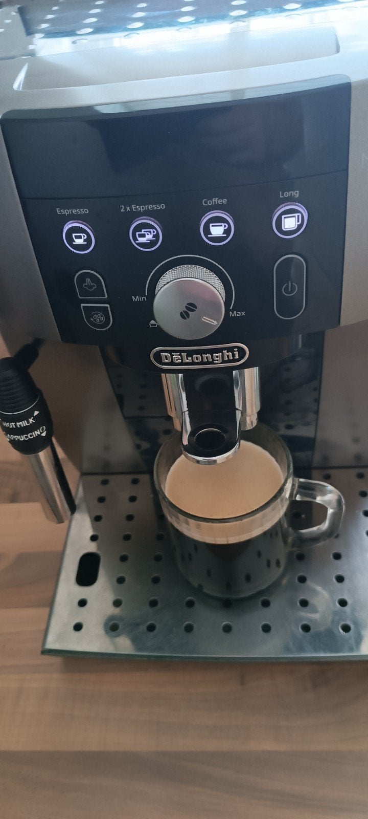 Koffiemachine De'Longhi Magnifica S Smart ECAM250.23.SB, Koffiemachine, Ophalen of Verzenden, Zo goed als nieuw, 2 tot 4 kopjes