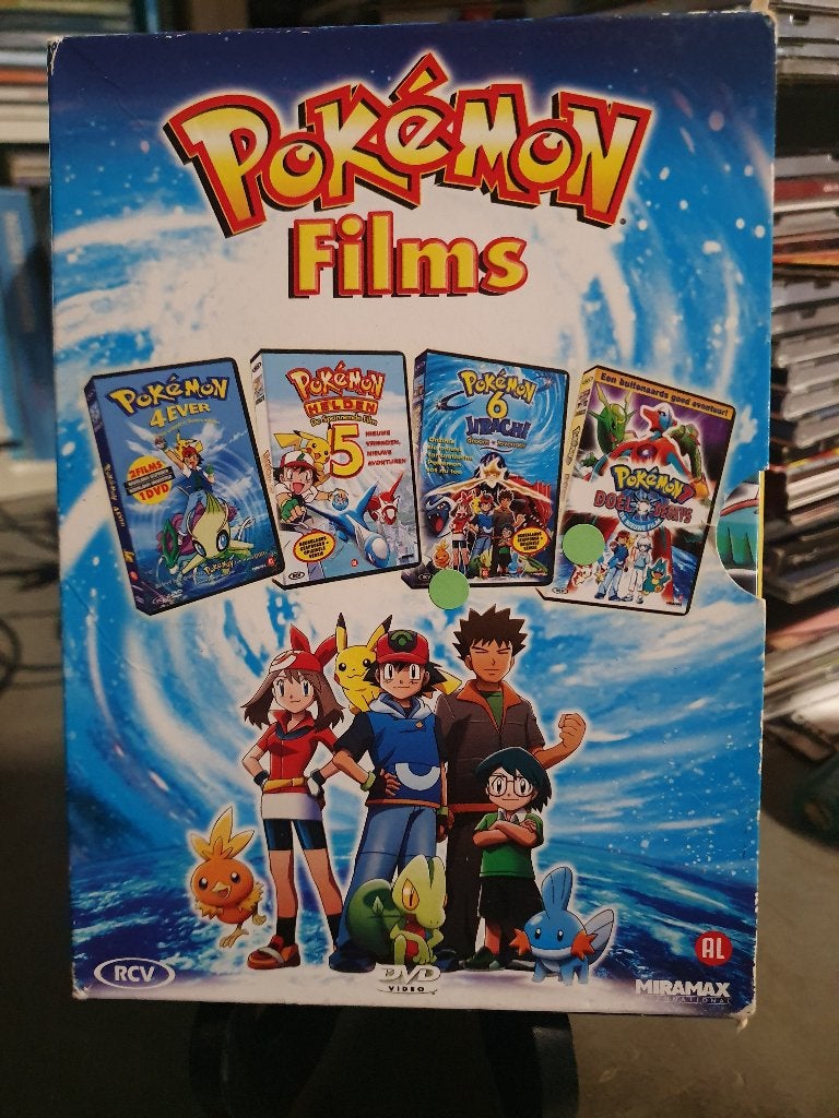 Boxset met 4 Pokémon films (deel 4, 5, 6 en 7)., Ophalen, Zo goed als nieuw