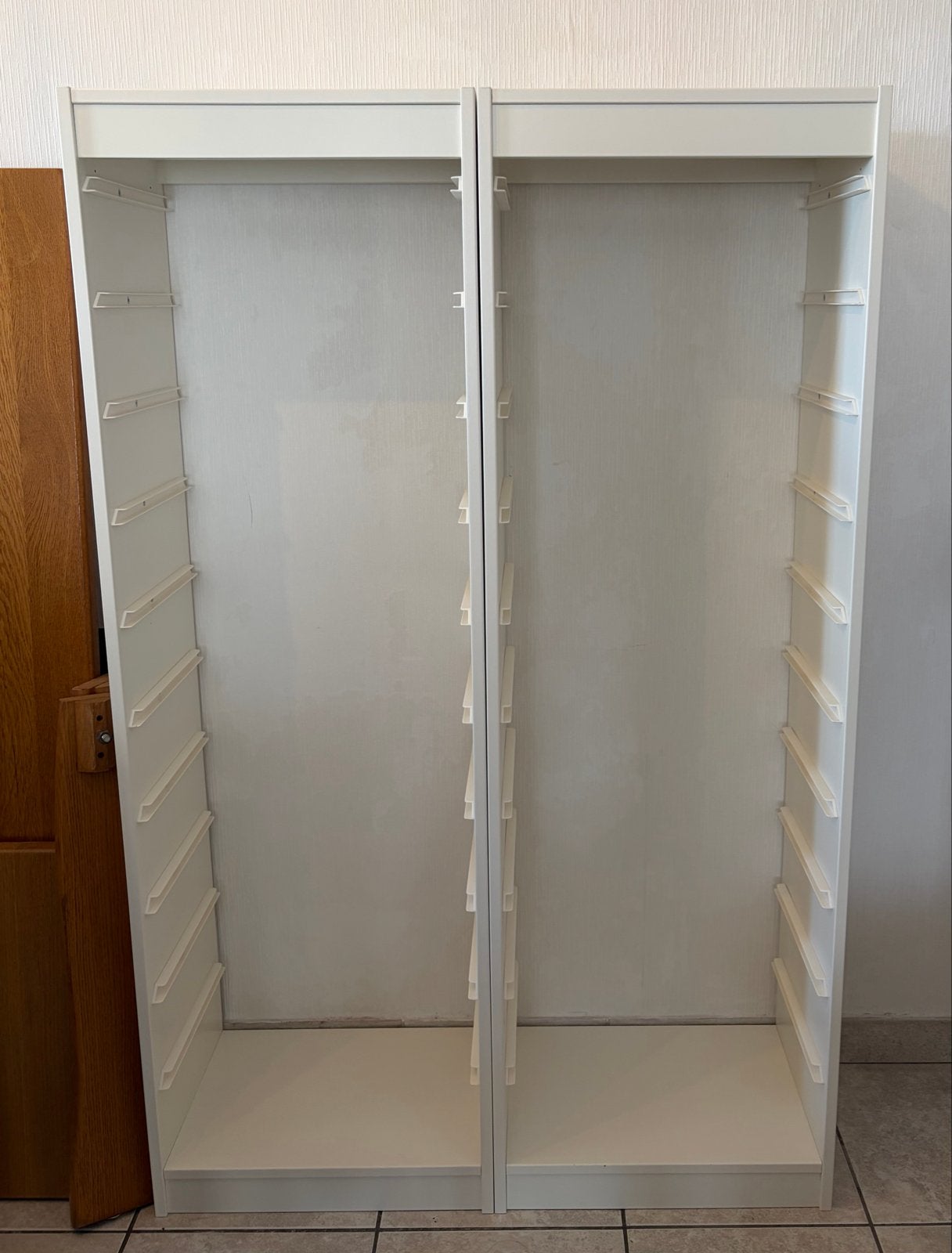 IKEA TROFAST Basiselement, wit, 46x30x145, 2 stuks, Huis en Inrichting, Kasten | Overige, Ophalen, Zo goed als nieuw