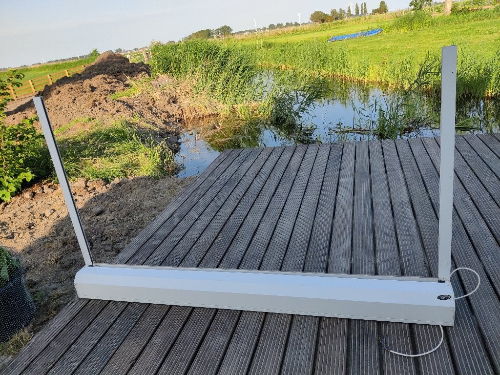 Aluminium rolluik 225 x 130 cm, Ophalen, Gebruikt, 200 cm of meer, Elektrische bediening