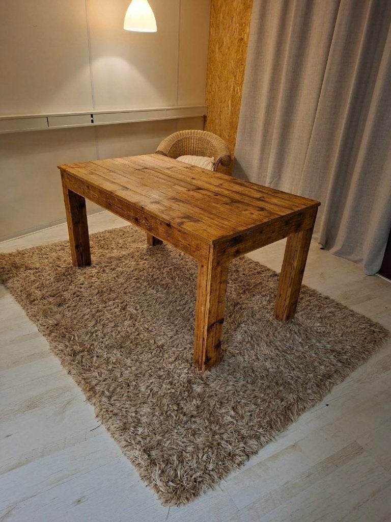 eettafel, Ophalen, Gebruikt, 100 tot 150 cm, Grenenhout