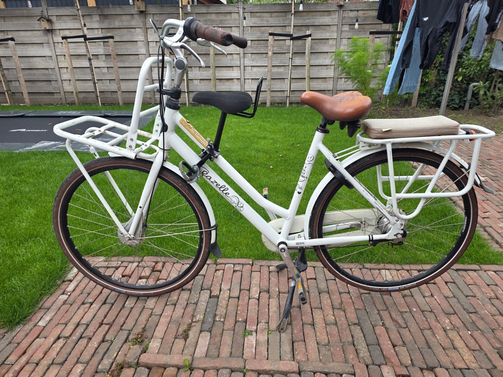 Gazelle Transportfiets met voor- en achterdrager OPKNAPPER, Ophalen, Gebruikt, Versnellingen, 50 tot 53 cm