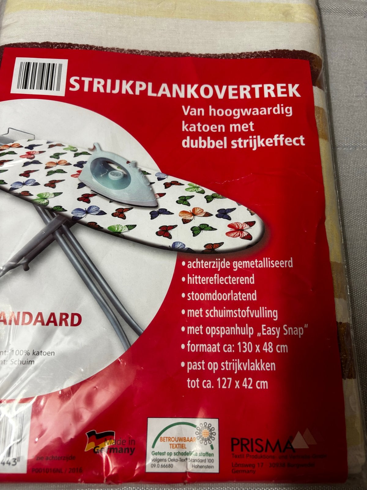 Strijkplankovertrek van hoogwaardig katoen met dubbel strijk, Ophalen, Nieuw