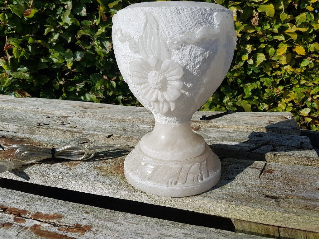 vintage jaren 50 massief marmeren lamp, Ophalen of Verzenden, Zo goed als nieuw