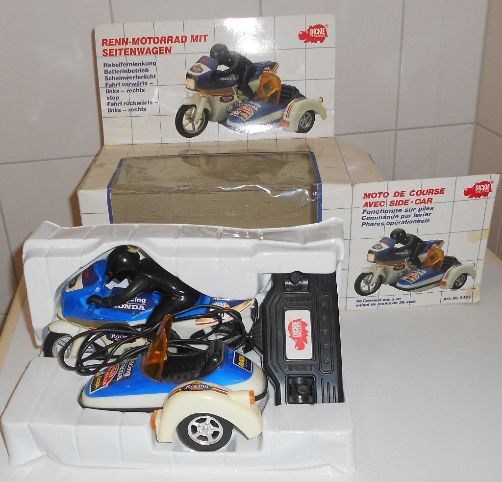 Dickie Honda motor met zijspan afstand bestuurbaar Vintage., Ophalen of Verzenden
