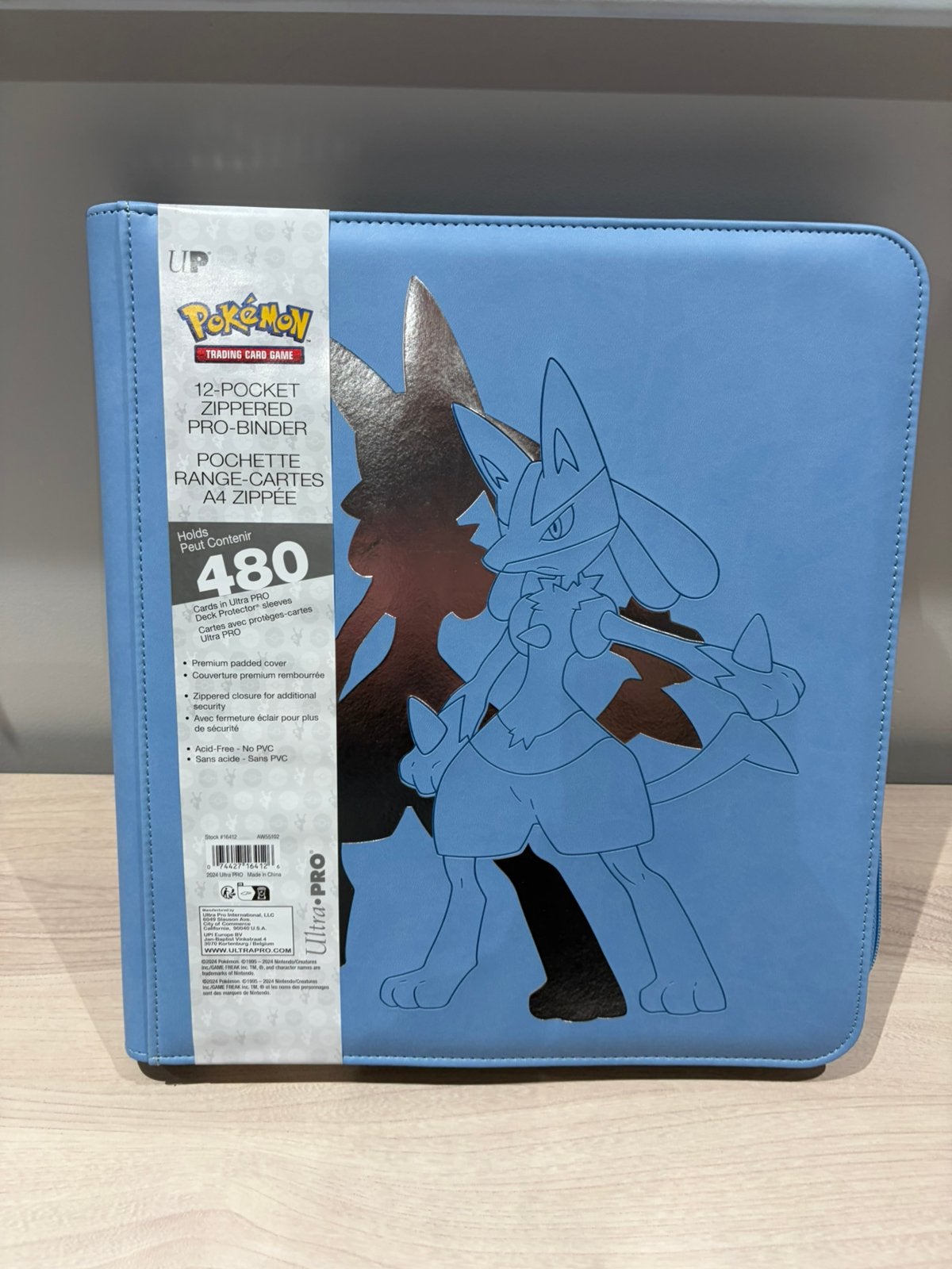 Ultra Pro Elite Series Lucario 12-Pocket Zippered PRO Binder, Ophalen of Verzenden, Zo goed als nieuw