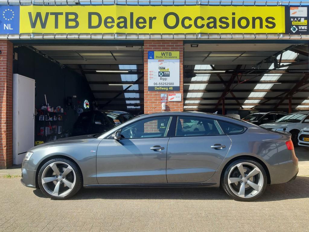 Audi A5 Sportback 1.8 TFSI S-Line Sport Automaat, Schuifdak,, Gebruikt, 4 cilinders, 4 stoelen, Leder en Stof