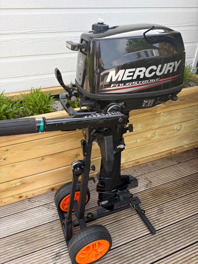 Mercury 4 pk 4 takt kortstaart buitenboordmotor, Ophalen, Minder dan 5 pk, Viertaktmotor, Zo goed als nieuw