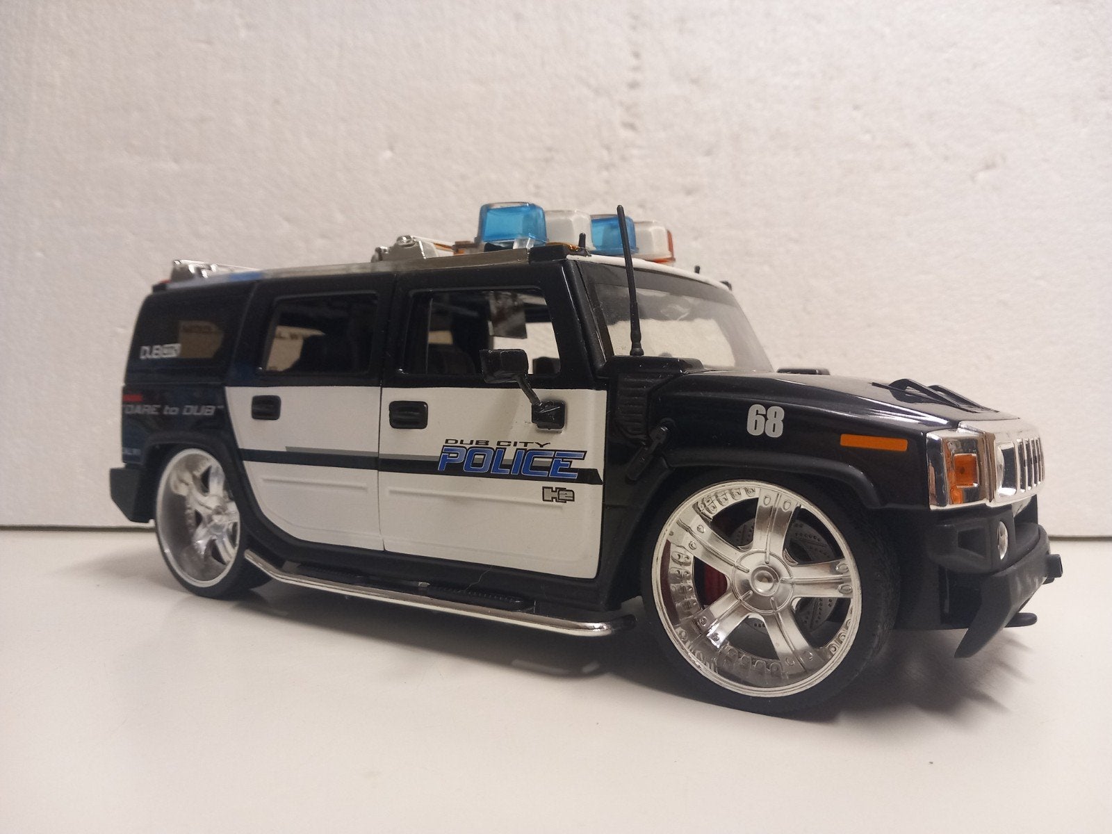 Hummer H2 zwart Police #89 Dub City Jada 1:18 KRD, Hobby en Vrije tijd, Ophalen of Verzenden, Zo goed als nieuw, Auto, Overige merken