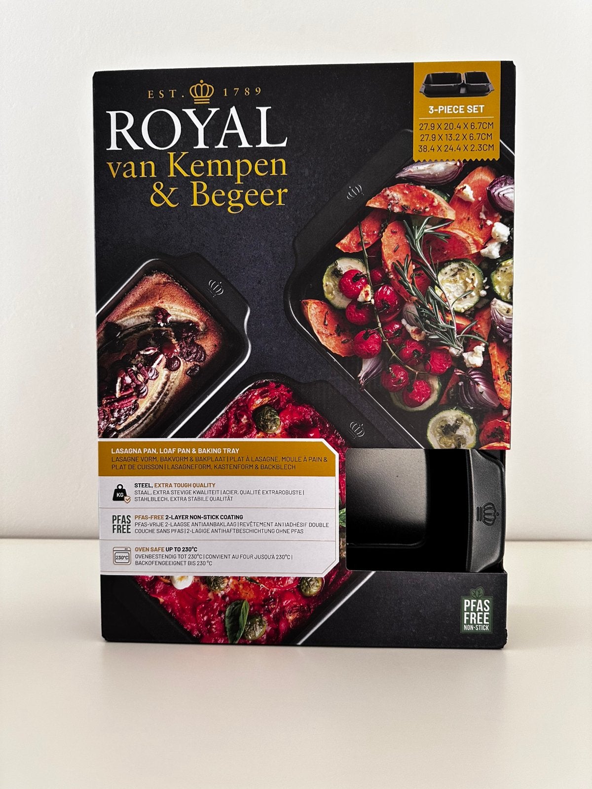 Royal van Kempen & Begeer 3-delige bakvormenset, Overige typen, Nieuw, Ophalen of Verzenden, Zwart
