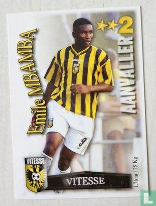 Spelerskaart Vitesse - Emile Mbamba 2003, Verzamelen, Ophalen of Verzenden, Zo goed als nieuw, Vitesse, Spelerskaart