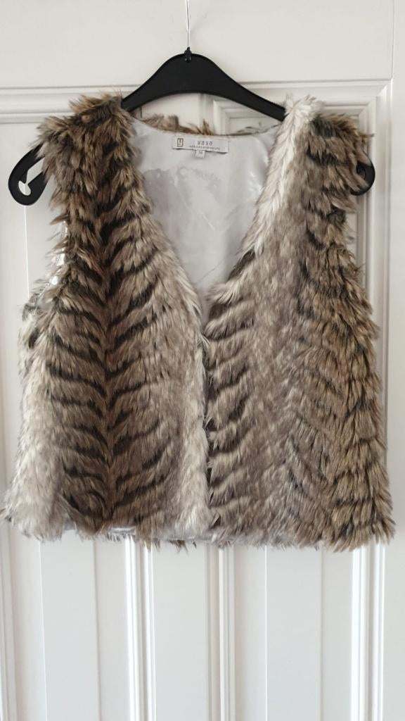 Yaya fake fur gilet 38, Maat 38/40 (M), Beige, Nieuw, Ophalen of Verzenden