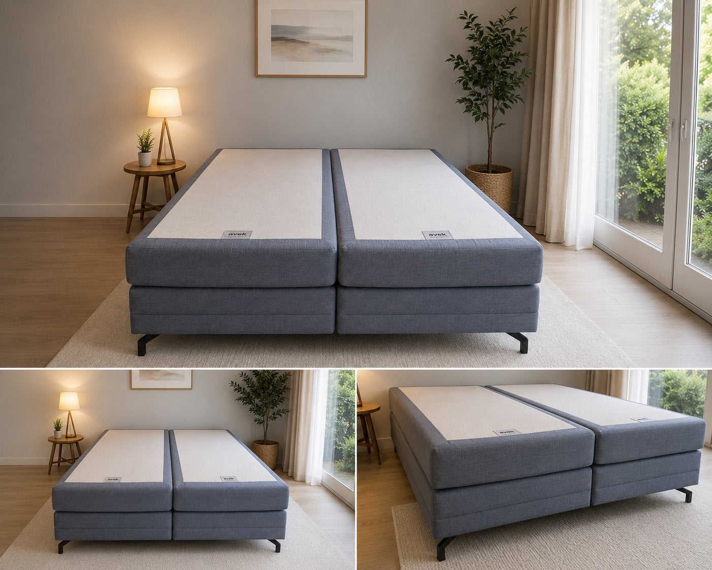 Avek Fier boxspring 180x200, Ophalen, Tweepersoons, Zo goed als nieuw, 180 cm