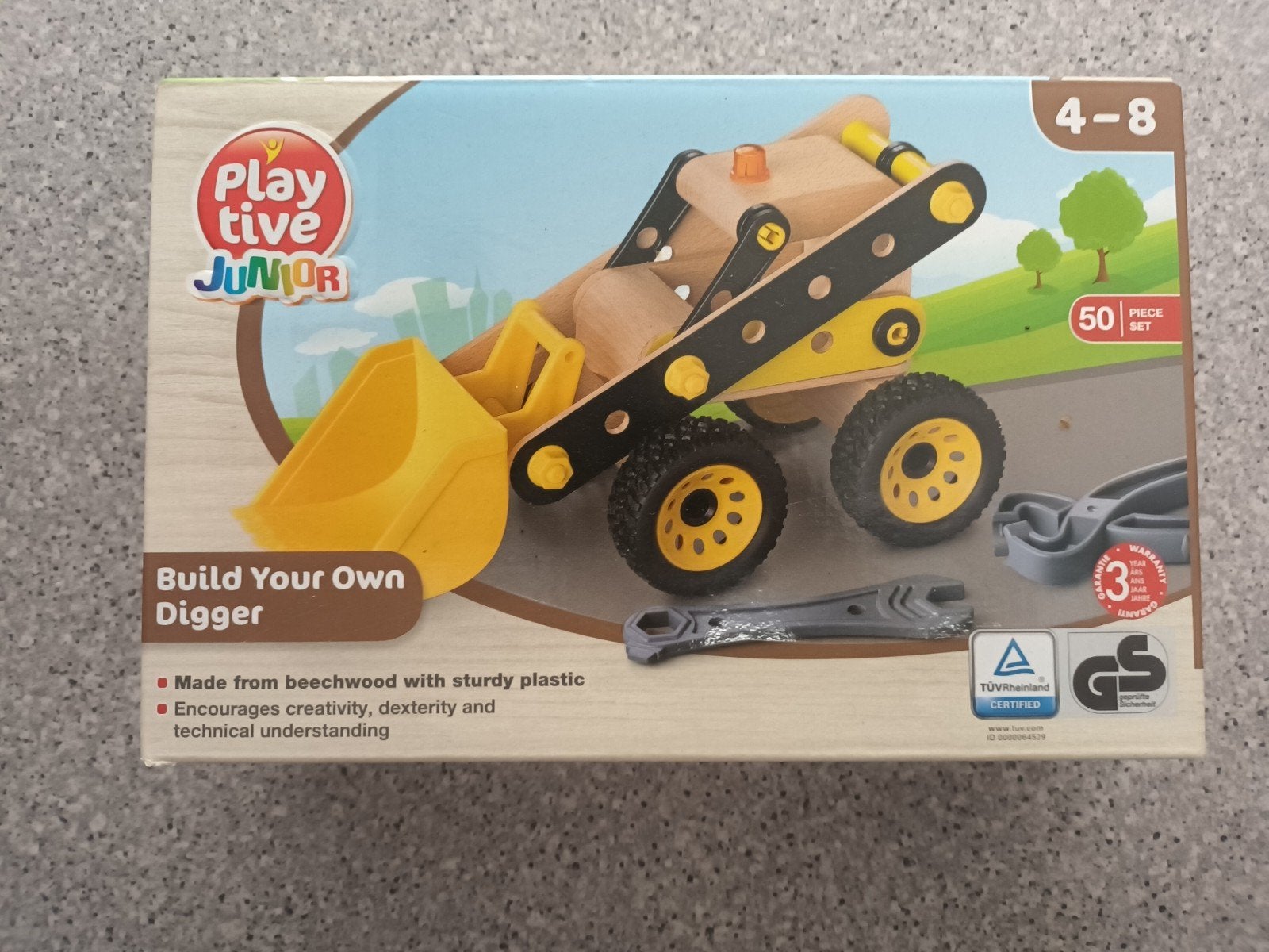 Playtive Junior Your Own Digger' - Houten Graafmachine, Ophalen of Verzenden, Nieuw, Bouwen