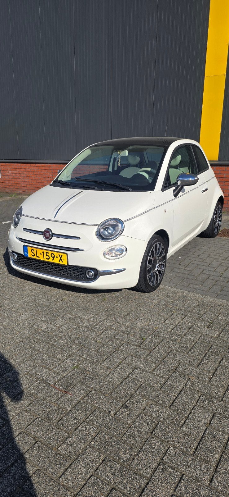 Fiat 500 Twinair Turbo 80pk 2018 Wit, Auto's, Fiat, Voorwielaandrijving, 31 €/maand, Origineel Nederlands, Handgeschakeld