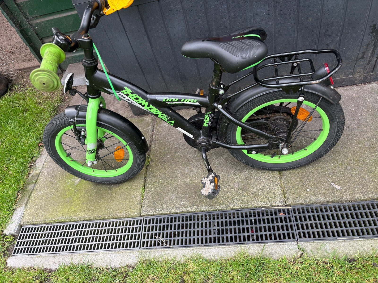 Thombike Volare kinderfiets 14 inch groen, Ophalen of Verzenden, Gebruikt, Velgrem, Minder dan 16 inch