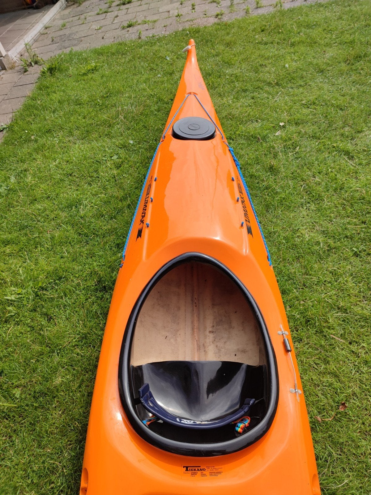 P&H Capella Type 160 Zeekajak - Oranje/Wit (skeg defect), Watersport en Boten, Ophalen, Gebruikt, Eén persoon, Zeekano