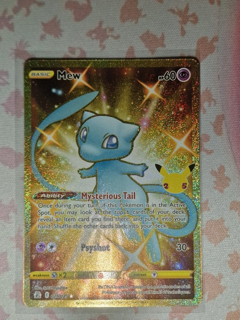 MEW (CEL 025, Secret Rare, Celebrations), Ophalen of Verzenden, Zo goed als nieuw, Losse kaart, Foil