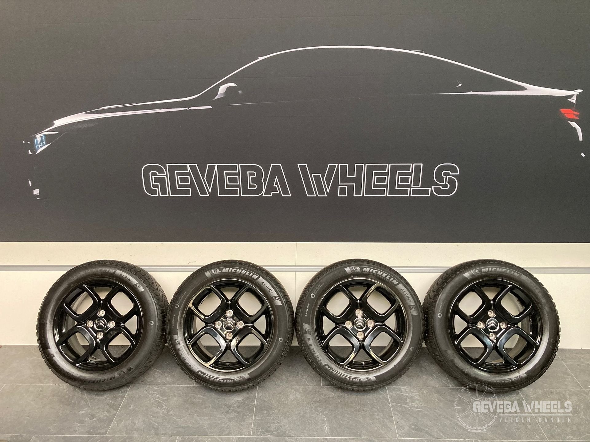 16” originele Citroen C4 Cactus velgen + winterbanden 4x108, Gebruikt, -, Banden en Velgen, -