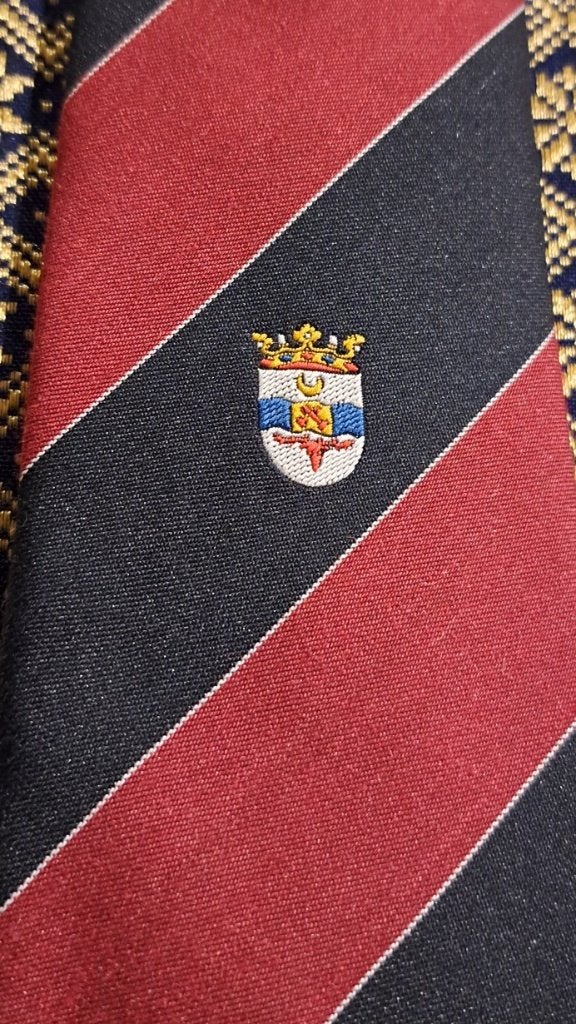 Leidschendam Gemeente wapen stropdas blauw-rood, Ophalen of Verzenden, Nieuw, Blauw