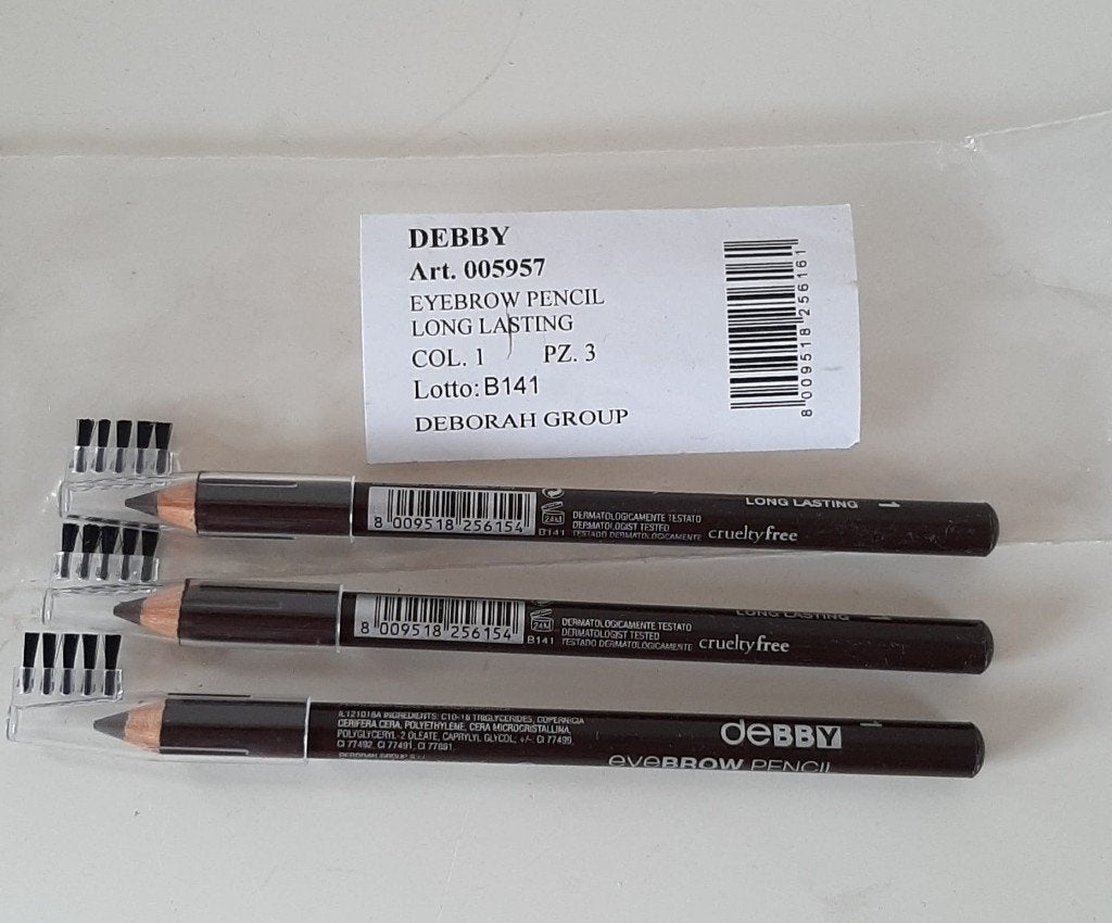 3 wenkbrauwpotloden Debby kleur 1 donkerbruin NIEUW, Ogen, Bruin, Nieuw, Ophalen of Verzenden