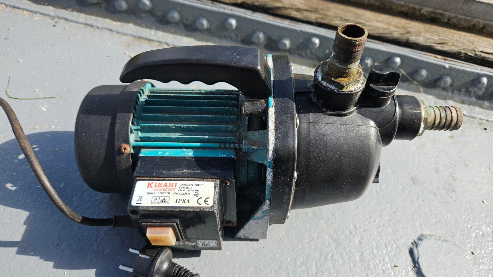 Kibani Tuinpomp - 800W, 3200L/H, 38m opvoerhoogte, Tuin en Terras, Ophalen of Verzenden, Gebruikt, Elektrisch, Besproeiingspomp