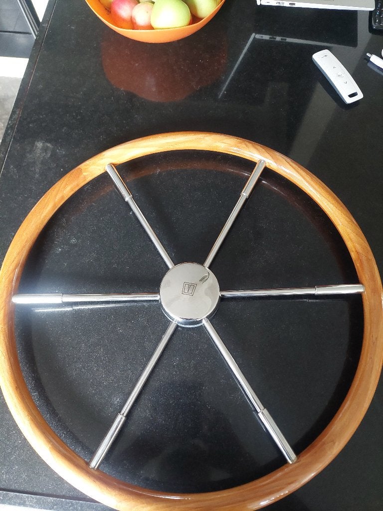 Stuurwiel Vetus houten hoepel 60cm, Ophalen, Gebruikt, Motor en Techniek, Zeilboot of Motorboot