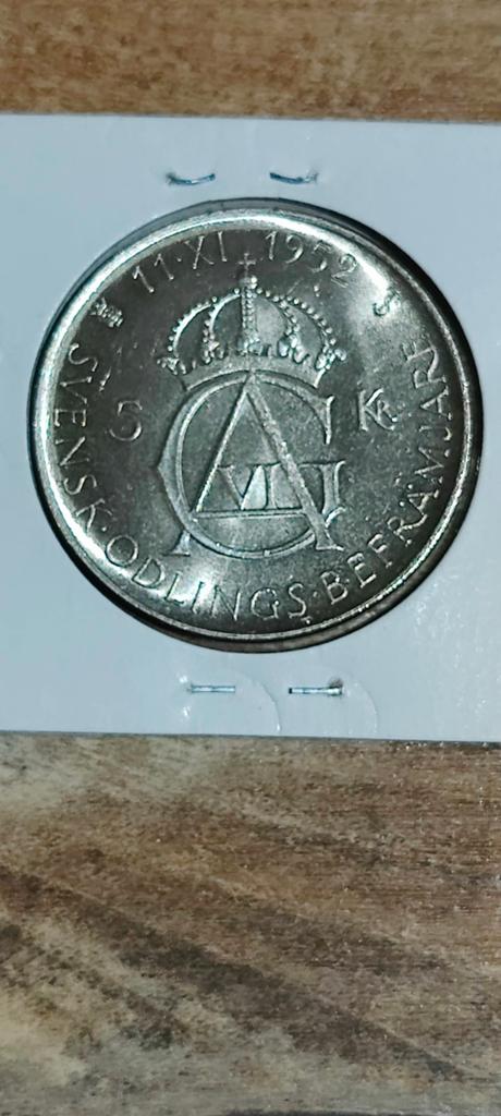 Zweedse UNC 5 Kronor Munt 1952 - Gustaf VI Adolf Jubileum, Verzenden