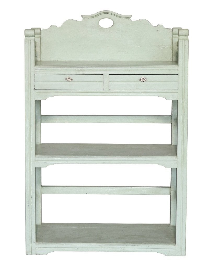 Vintage teakhouten stellingkast met fraaie patina, Ophalen of Verzenden, Gebruikt, Groen, Hout