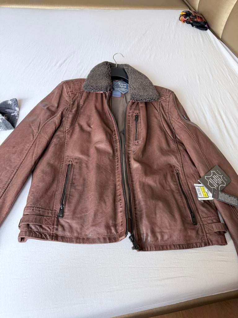Nieuw !!!!leren jas, Ophalen of Verzenden, Zo goed als nieuw, Maat 56/58 (XL), Bruin