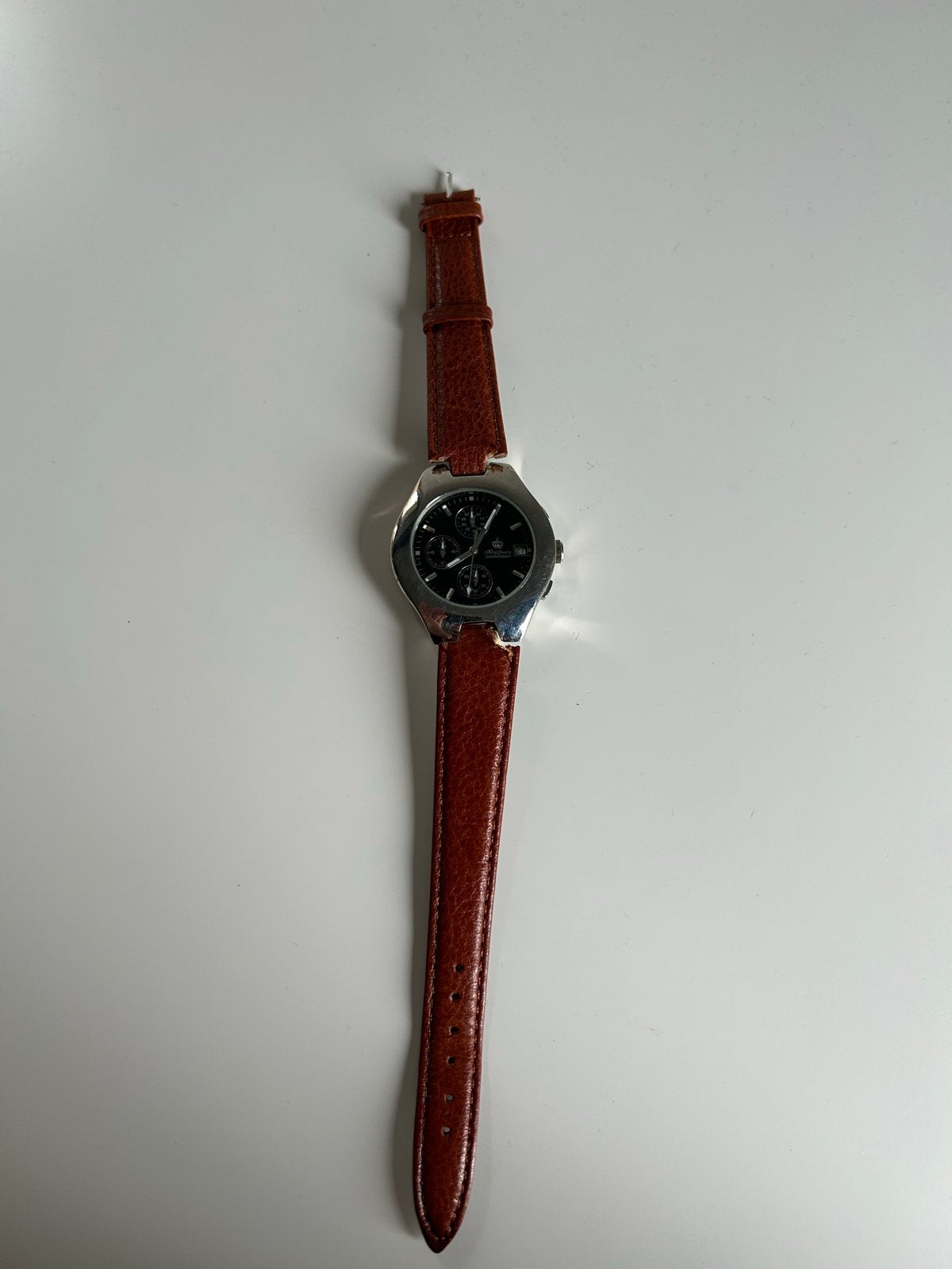 King Quartz Chronograph horloge, Overige merken, Staal, Polshorloge, Ophalen of Verzenden