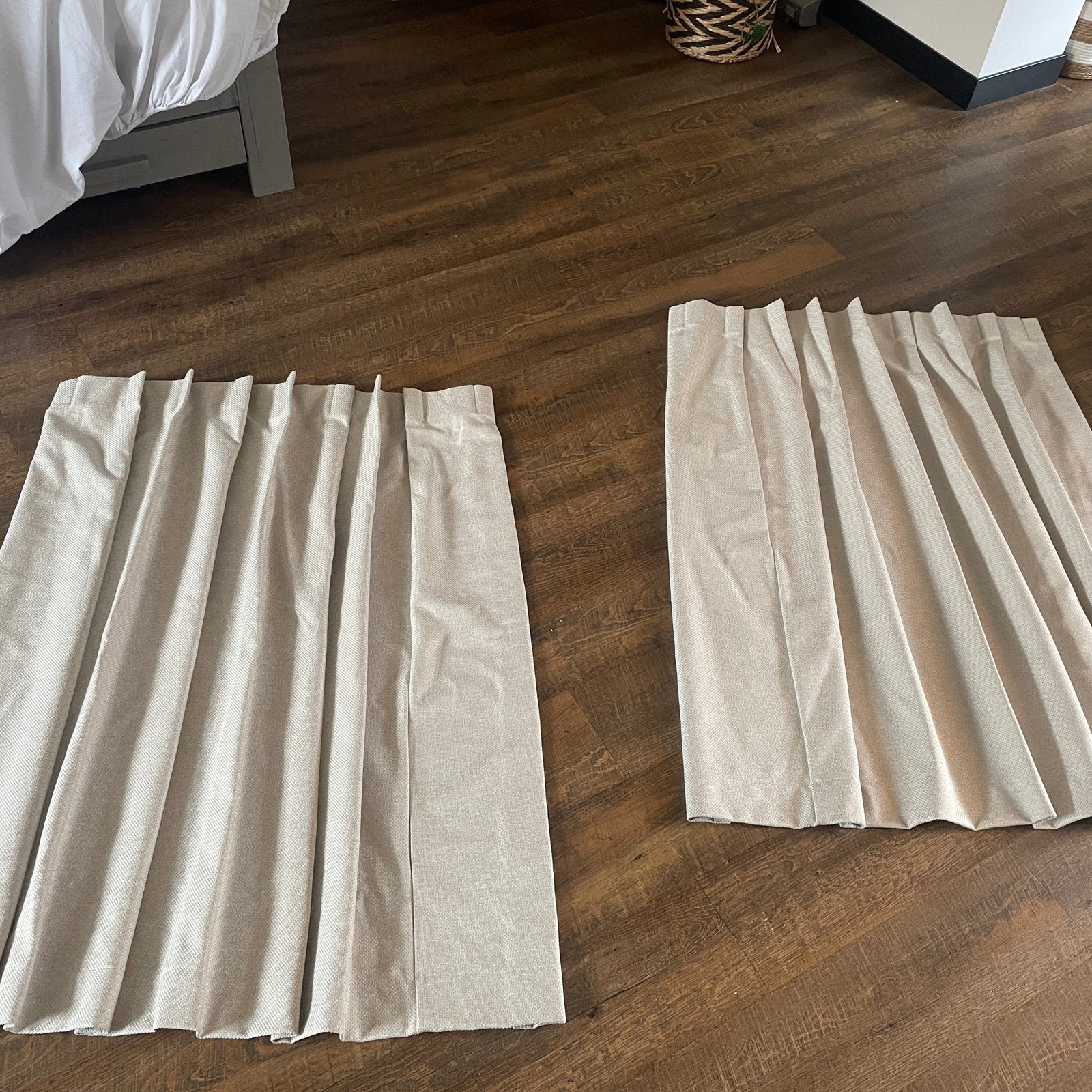 gordijnen - Beige/Crème - 2 stuks 125x175cm, Gebruikt, Beige, Ophalen of Verzenden, Lichtdoorlatend