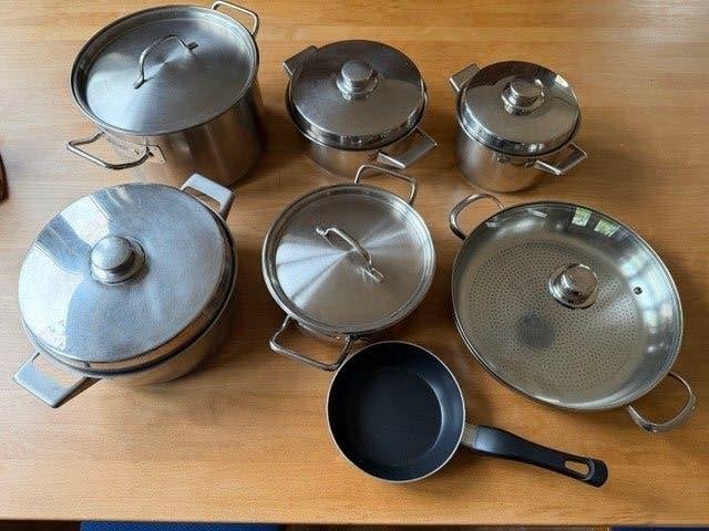 Set Pannen, Ophalen, Gebruikt, Pannenset, Rvs