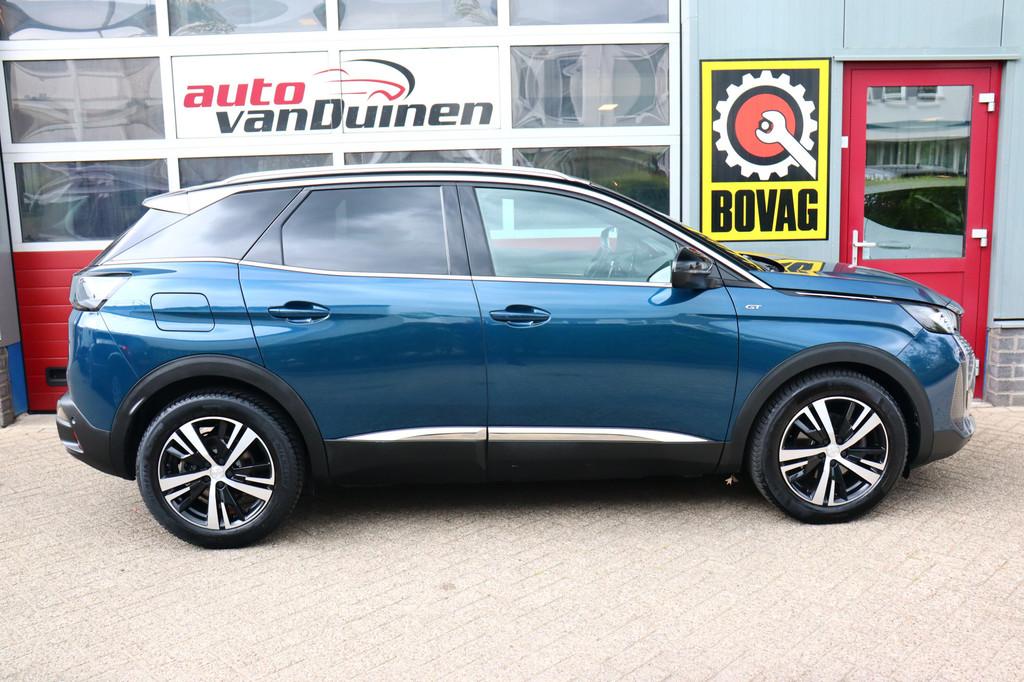 Peugeot 3008 1.2 PureTech GT O.a: Afn. trekhaak, Alcantara,, Gebruikt, 1199 cc, Met garantie (alle), Blauw