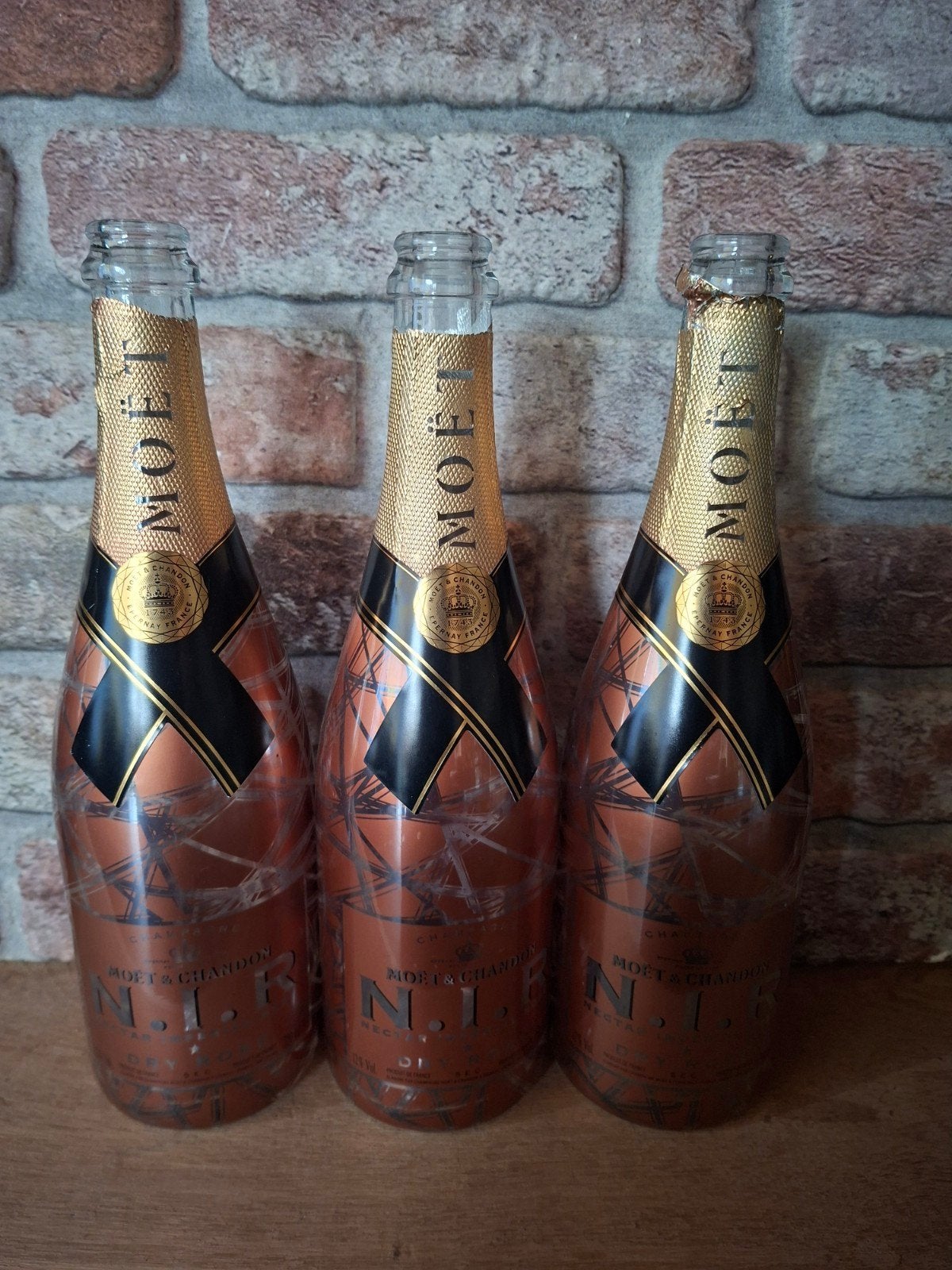 Lege champagne flessen Moët NIR, Verzamelen, Ophalen of Verzenden, Frankrijk, Champagne