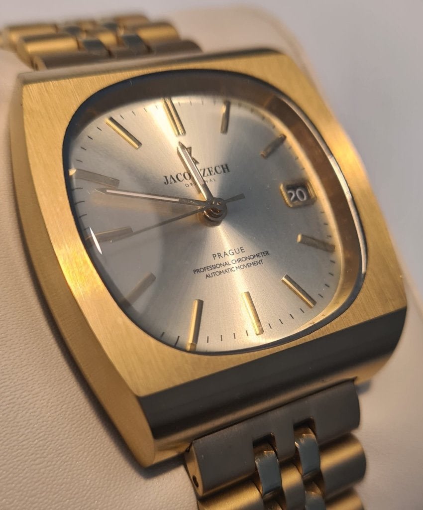 Z.G.A.N. Jacob Zech Prague Automatic TV model horloge, Overige merken, Staal, Staal, Polshorloge