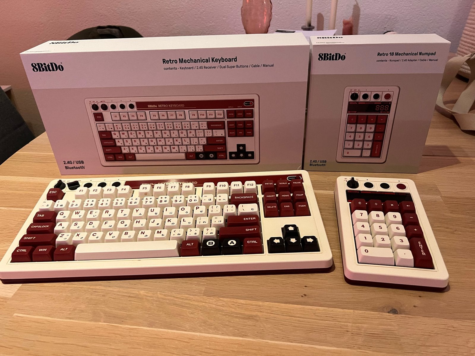 8BitDo Retro Mechanisch Toetsenbord & Numpad Set, Draadloze ontvanger, Ophalen of Verzenden, Draadloos, Overige indelingen