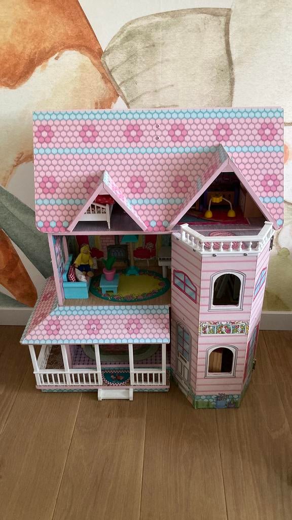 Kidkraft houten poppenhuis met veel accessoires, Ophalen, Zo goed als nieuw, Poppenhuis