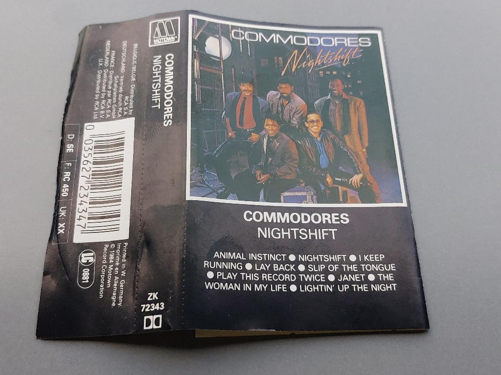 COMMODORES - NIGHTSHIFT (MC), 1 bandje, Ophalen of Verzenden, Zo goed als nieuw, Origineel