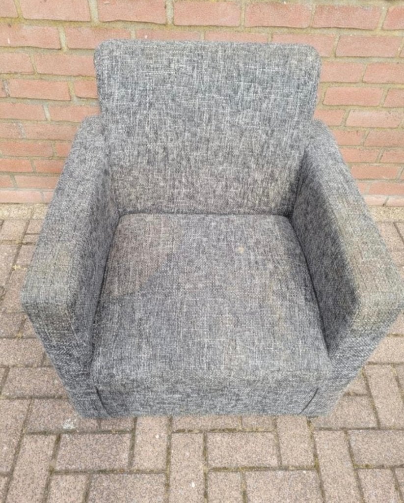 Comfortabele grijze fauteuil - Gebruikt, Ophalen, Gebruikt, 75 tot 100 cm, 50 tot 75 cm