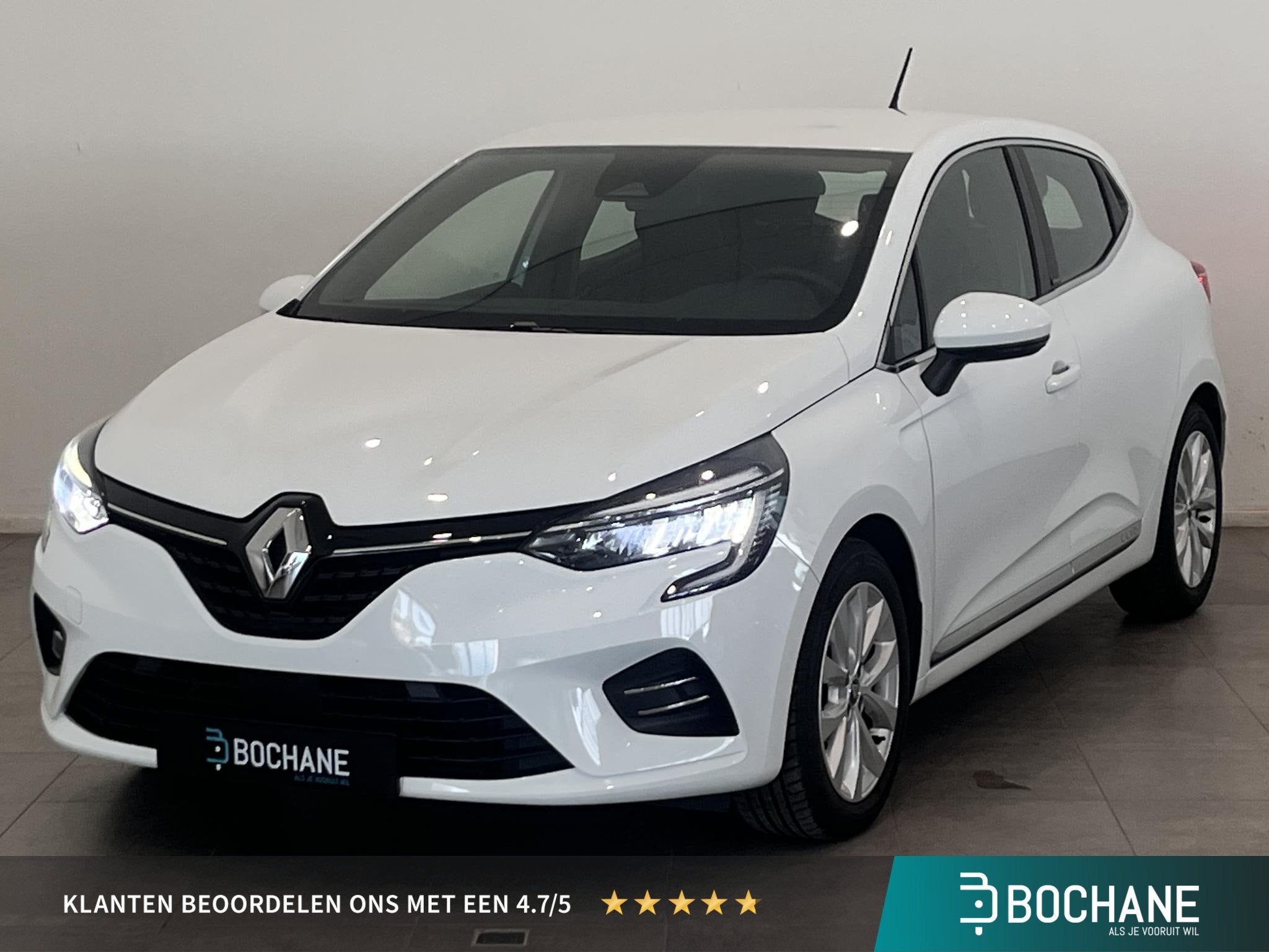 Renault Clio 1.6 E-Tech Hybrid 140 Intens | Climate Control, Auto's, Gebruikt, 4 cilinders, Met garantie (alle), Wit