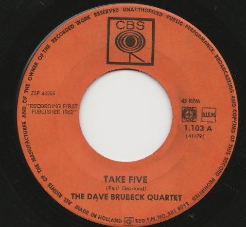 Dave Brubeck Quartet - Take Five _ jukebox KLASSIEKER !!!, Ophalen, Gebruikt, Jazz en Blues