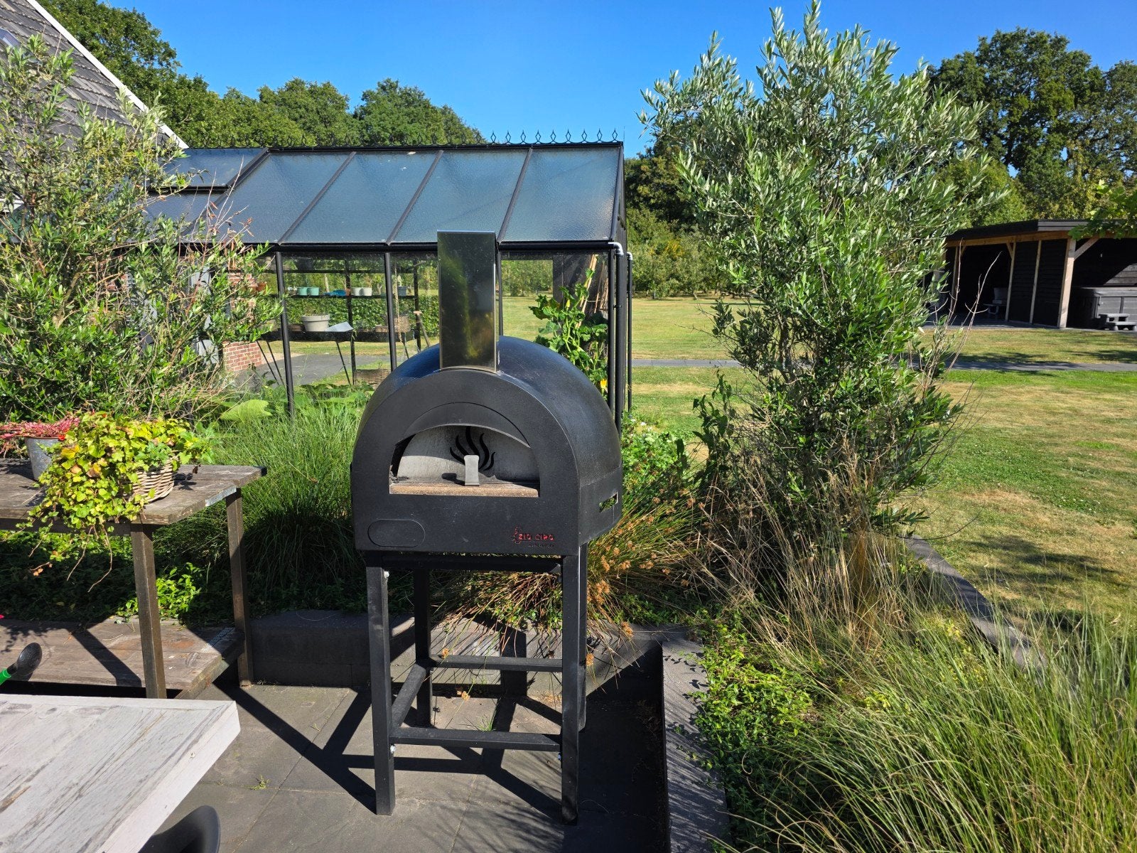 Zio Ciro pizzaoven met onderstel en accessoires, Tuin en Terras, Pizzaovens, Ophalen, Zo goed als nieuw, Zio Ciro