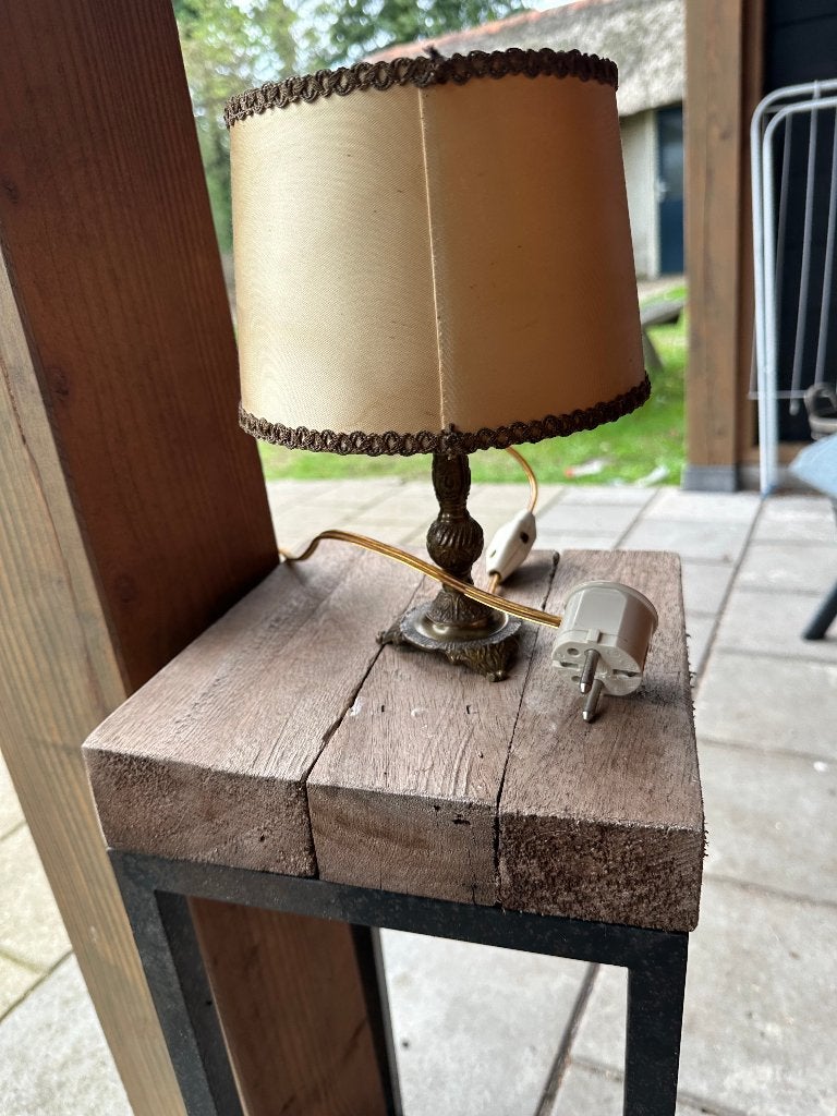 schemerlampje, Huis en Inrichting, Ophalen, Metaal, Geel, Gebruikt