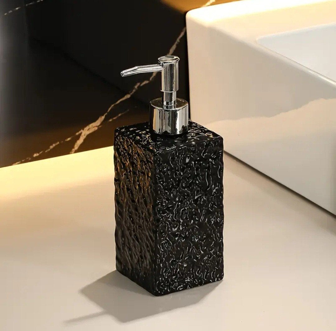 Keramische zeepdispenser, NIEUW, 580 ml, Nieuw, Overige merken, Zwart, Zeepdispenser/zeepbakje