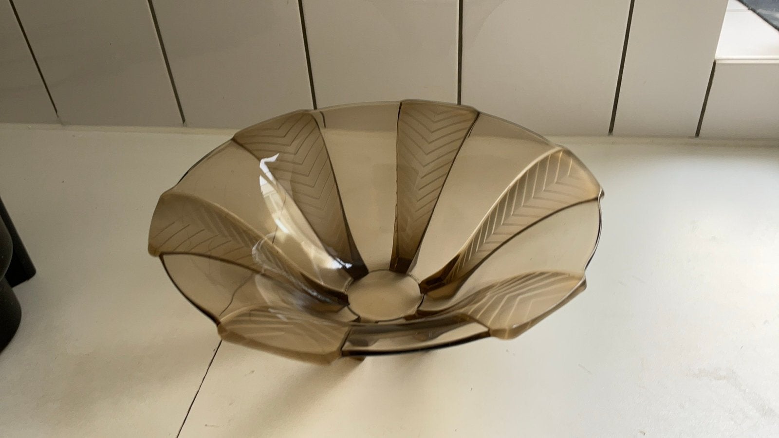 Vintage glazen schaal - Art Deco stijl, Antiek en Kunst, Ophalen of Verzenden